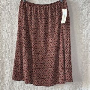 Rena Rowan Chic Patterned Midi Skirt